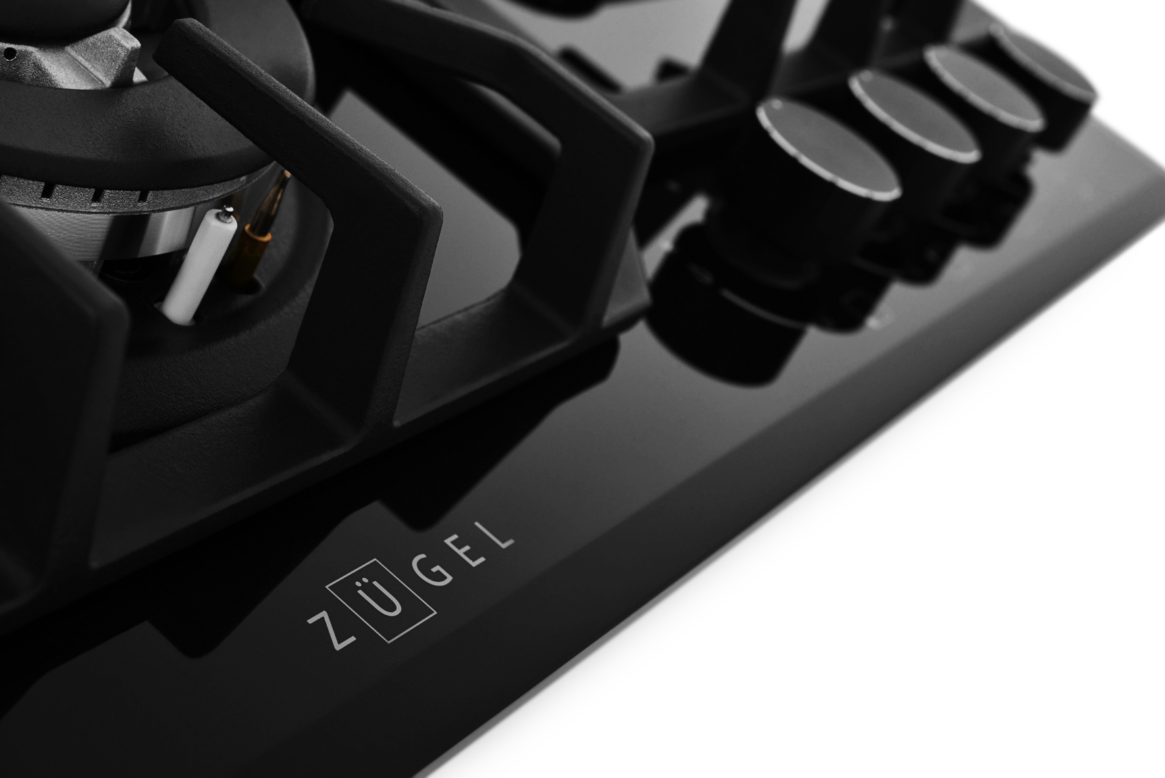 Изображение товара Газовая варочная панель Zugel ZGH601B 4 конфорки черный, стекло, электрический розжиг