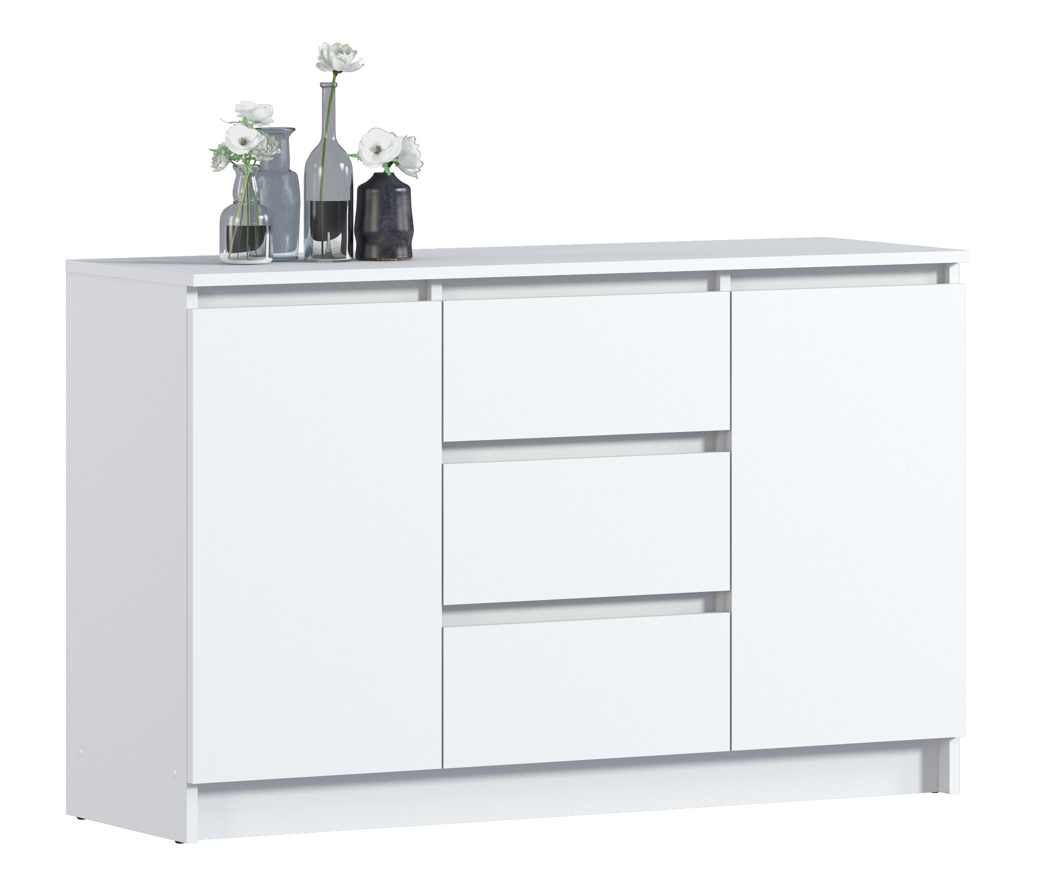 Изображение товара Комод Леон Столплит 3 ящика белый ЛДСП современный стиль