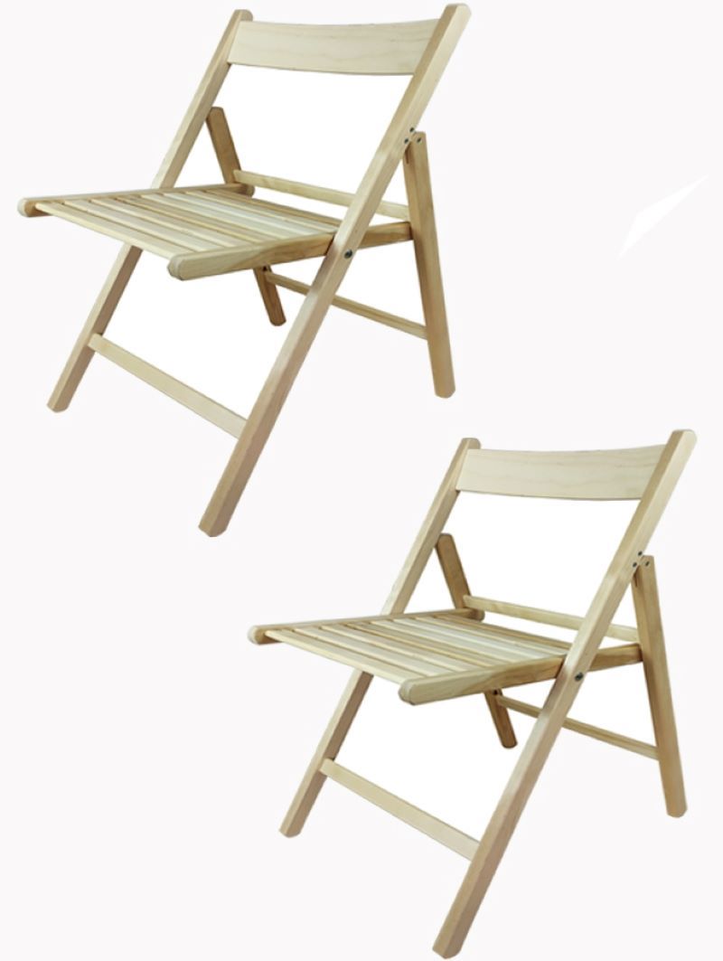 Изображение товара Стул садовый складной Solarius StulRas2 Садовая мебель 42 см х 48 см х 78 см дерево натуральный 2 шт