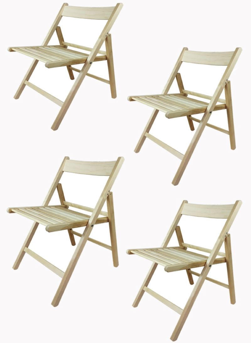 Изображение товара Стул садовый складной Solarius StulRas4 Садовая мебель 42 см х 48 см х 78 см дерево натуральный 4 шт