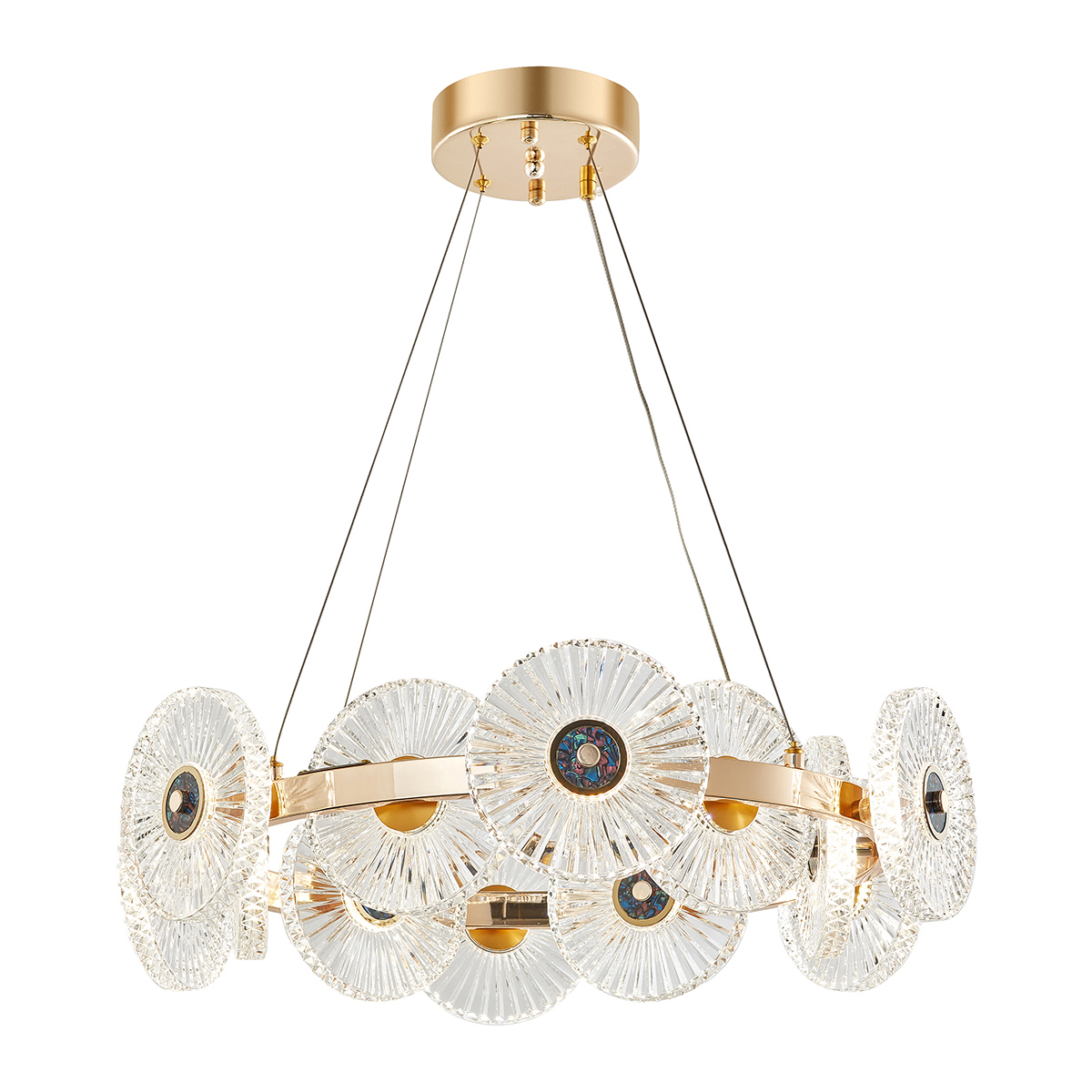 Изображение товара Светильник подвесной светодиодный ARTE PERFETTO LUCE LED 3326.3563-D600/H800/LED G нейтральный белый свет цвет золото