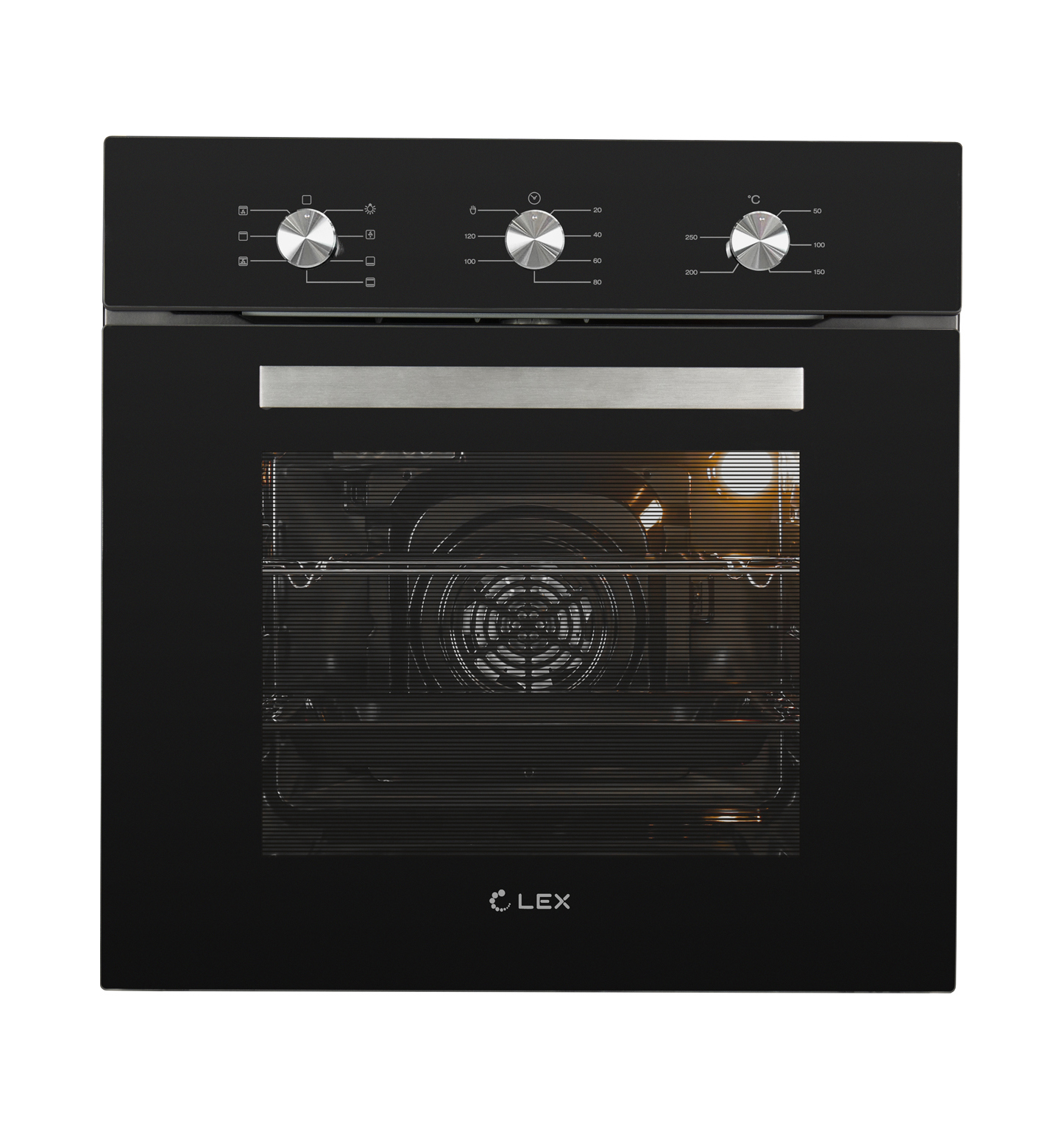 Изображение товара Электрический встраиваемый духовой шкаф Lex Edm 073 Bl 60л Черный