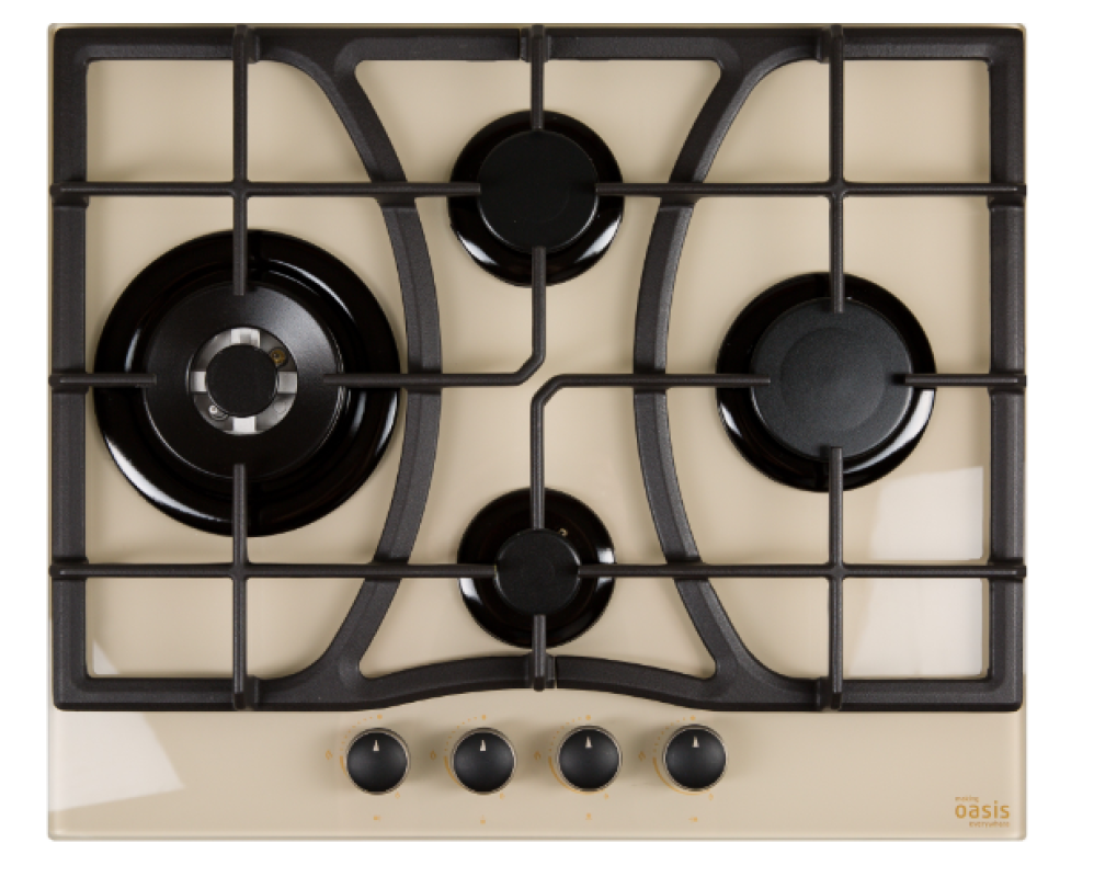 Изображение товара Газовая варочная панель Oasis P-GITT (F) 61 см 4 конфорки цвет бежевый