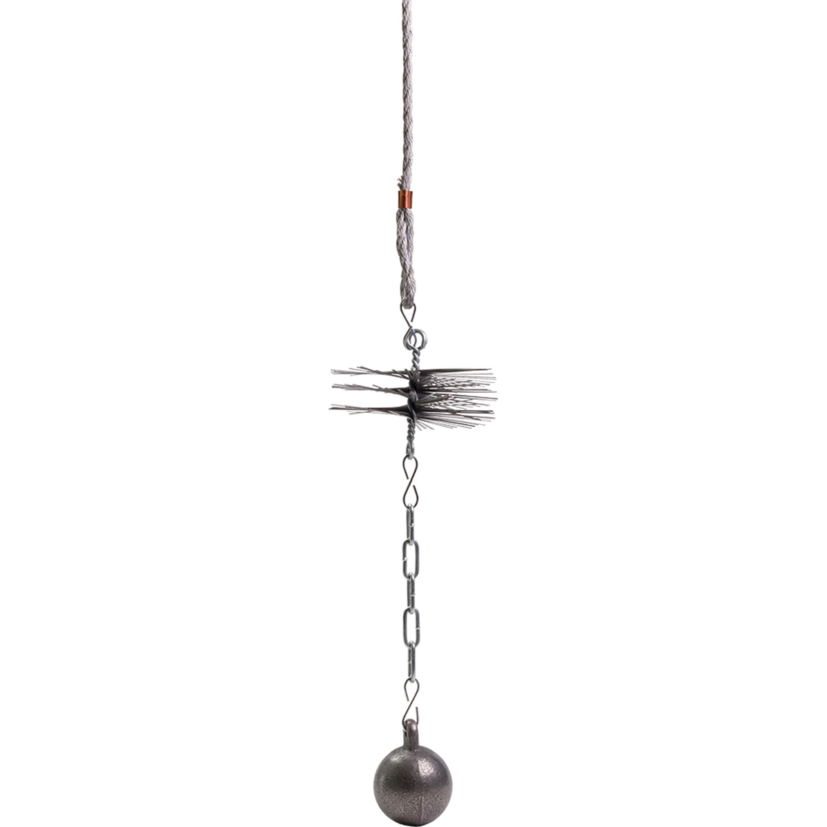 Изображение товара Набор для чистки дымохода Профит Vortex (металлический ерш, груз, трос)