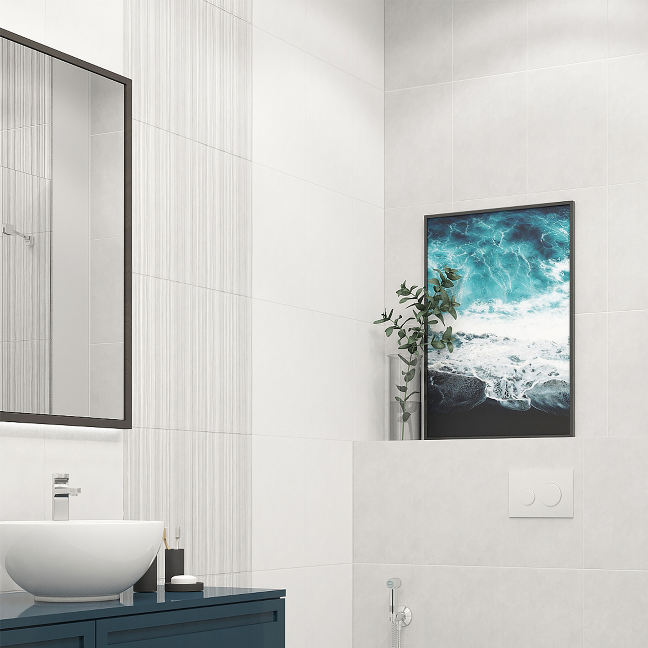 Изображение товара Плитка настенная Керамин Ассам 7 40x27.5 см 1.65 м² цвет белый