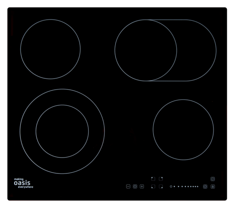 Изображение товара Электрическая варочная панель Oasis P-SBU 58 см 4 конфорки Черный