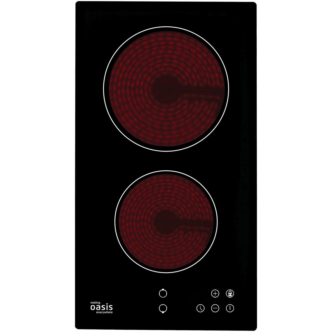 Изображение товара Электрическая варочная панель Oasis P-SBD 29 см 2 конфорки черный