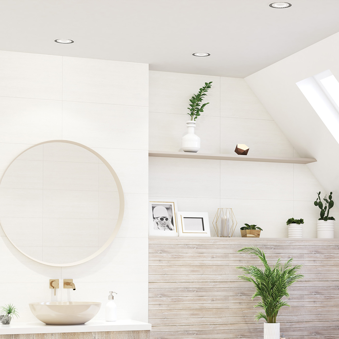 Изображение товара Настенная плитка Azori Shabby 31.5x63 см белая для кухни и ванной