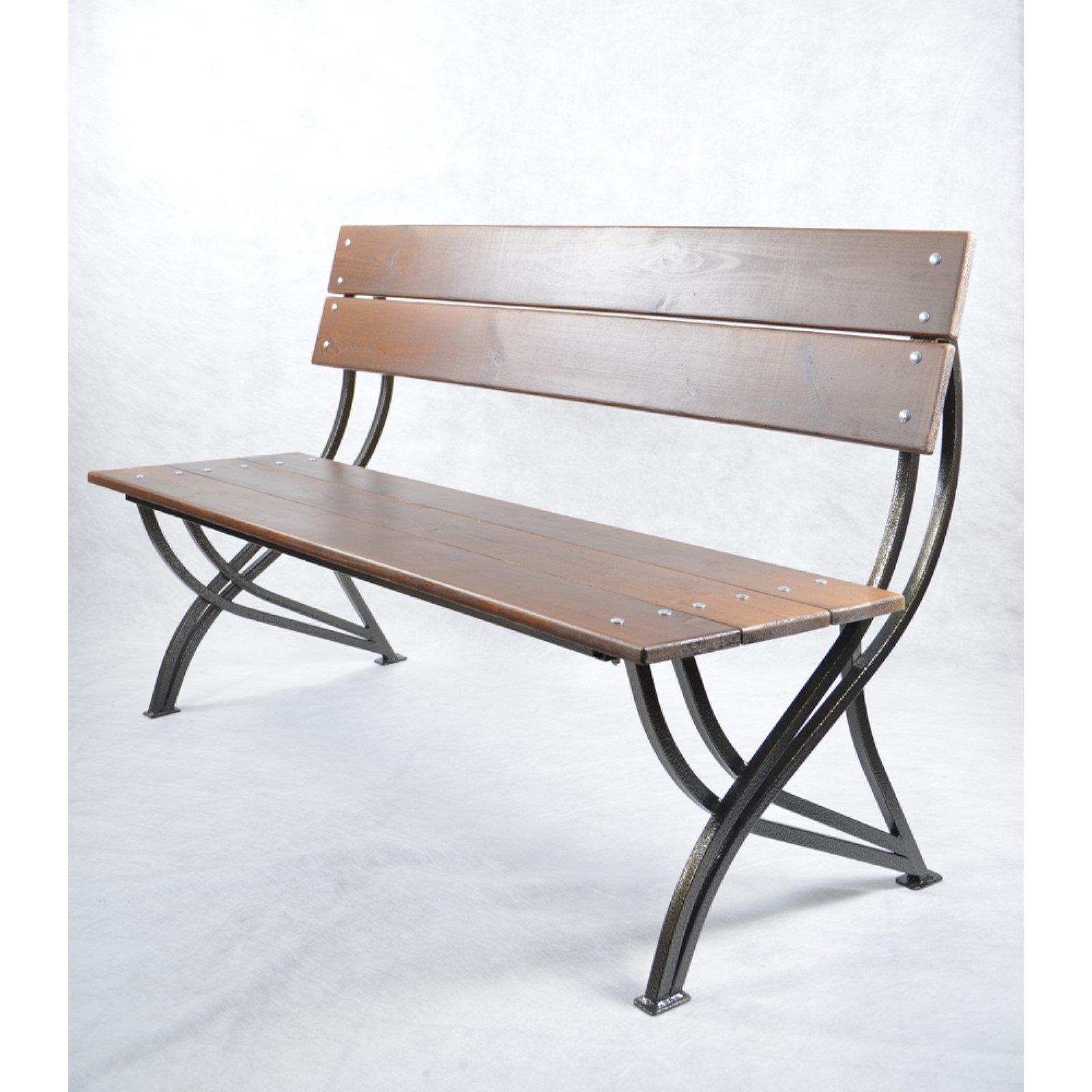 Изображение товара Скамья садовая Simaland 150x65x150 см металл коричневый Россия