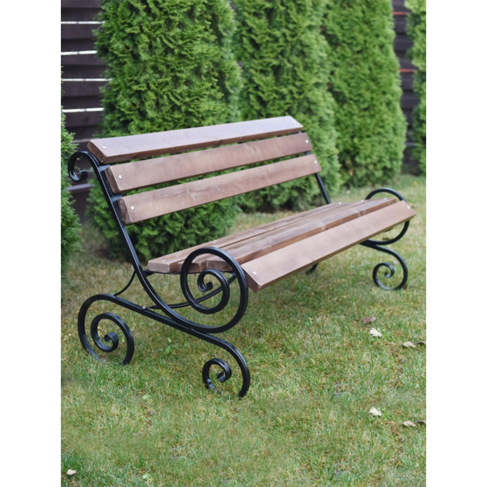 Изображение товара Садовая скамья Simaland 95x100x150 см металл бежевый прочная и удобная