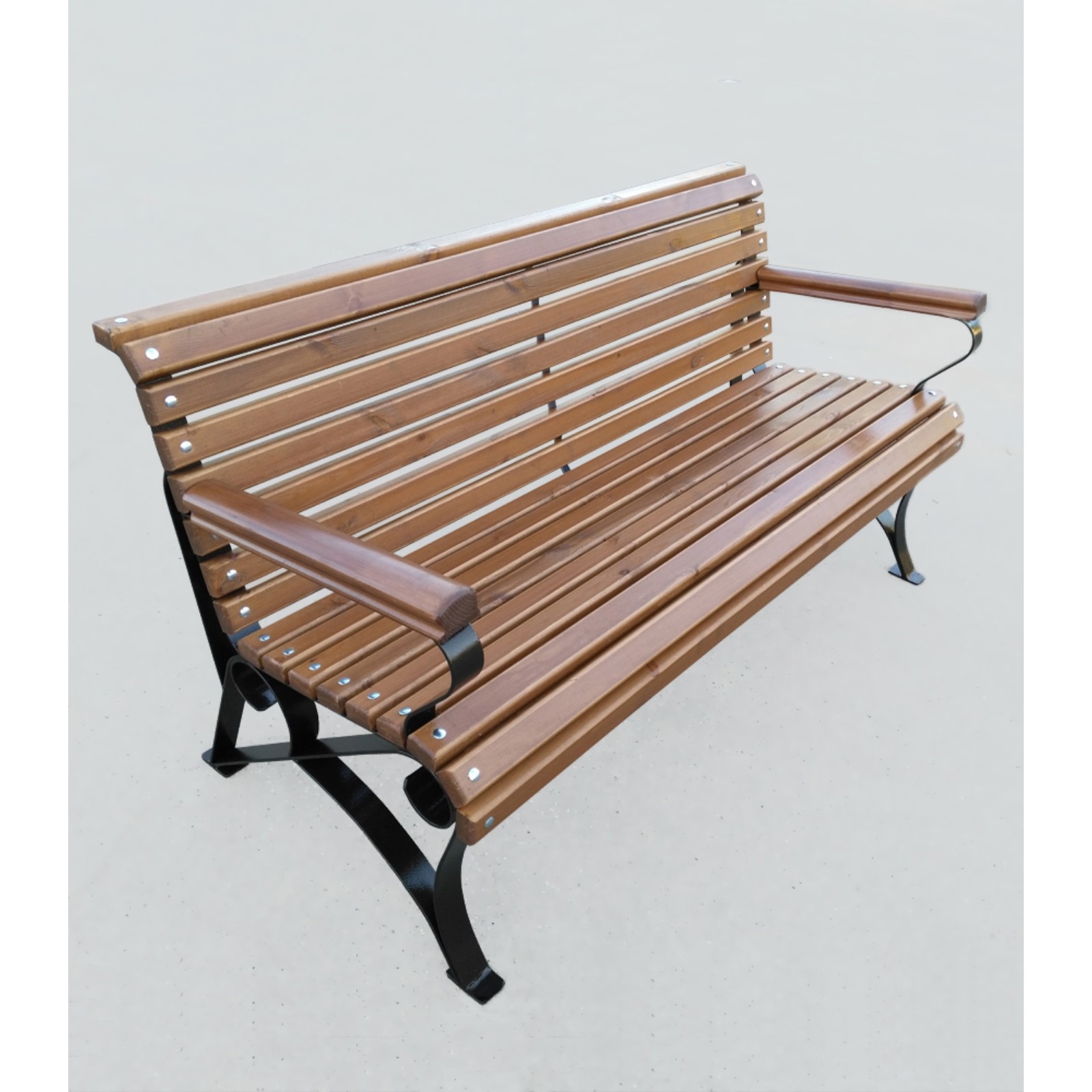 Изображение товара Скамья садовая Simaland 150x80 см коричневая металл