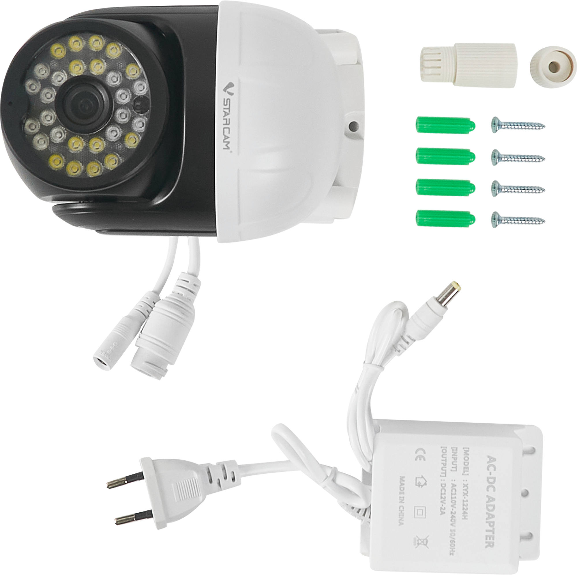 IP камера внутренняя/уличная Vstarcam C9837RUSS 3 Мп 1080P Full HD с Wi-Fi цвет белый - 4