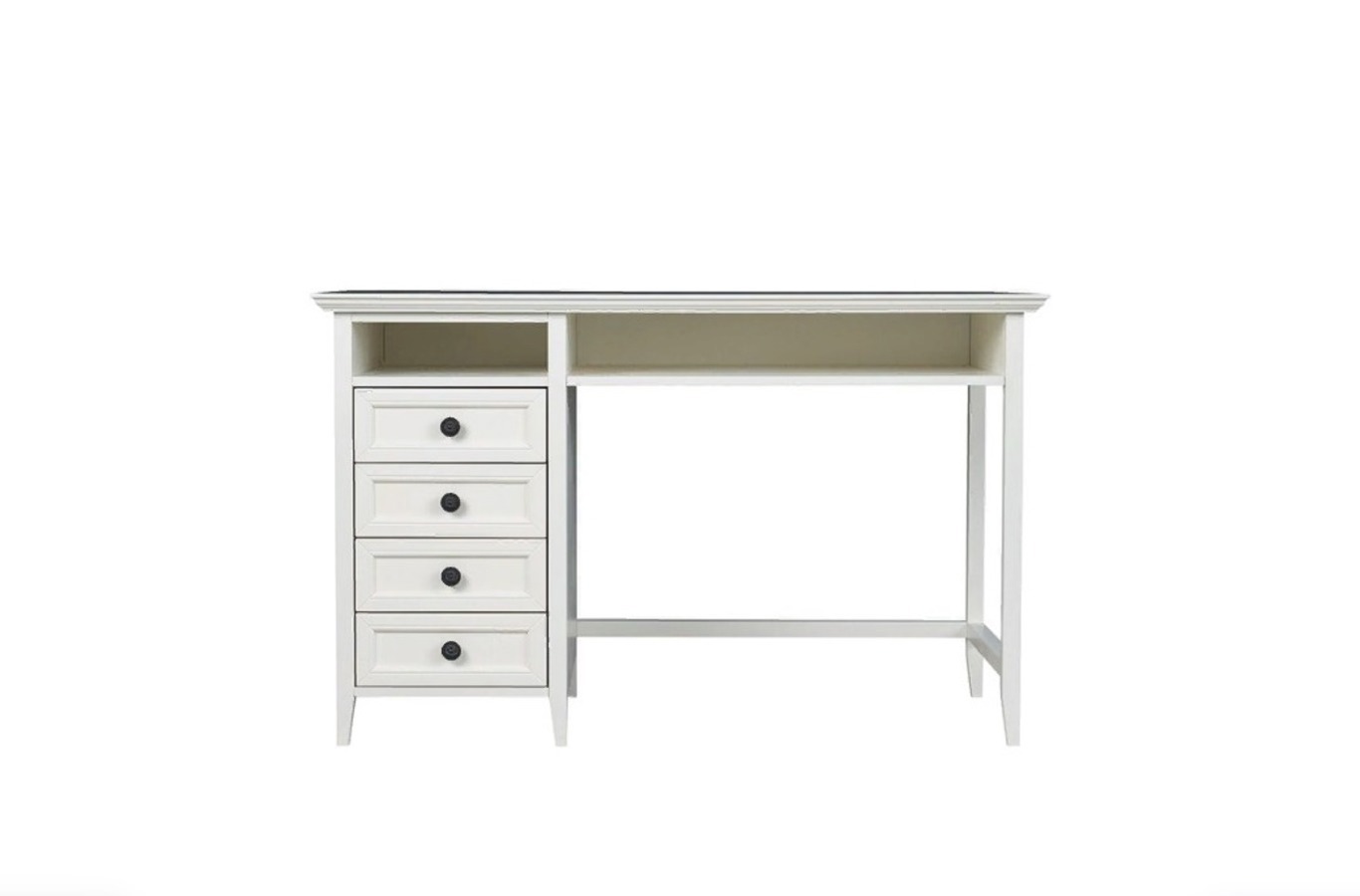 Изображение товара Компьютерный стол левый Фурнитурни Джуниор 120x75x60 см из массива дерева белый