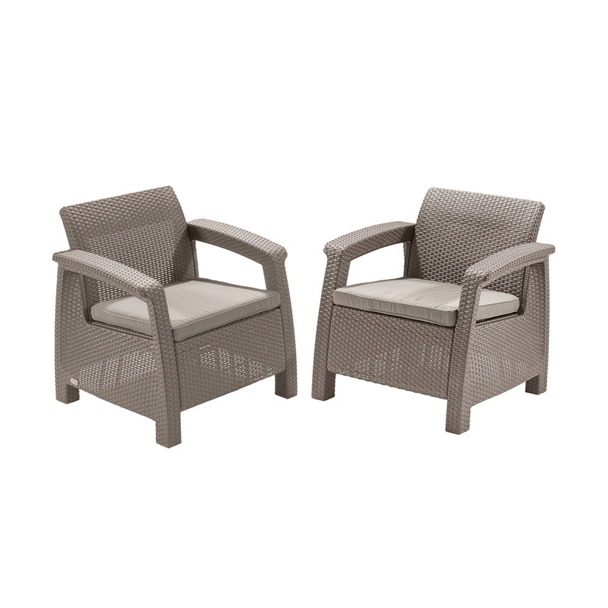 Изображение товара Кресло садовое Keter Corfu DUO 80 см х 36 см х 120 см пластик разноцветный 2 шт