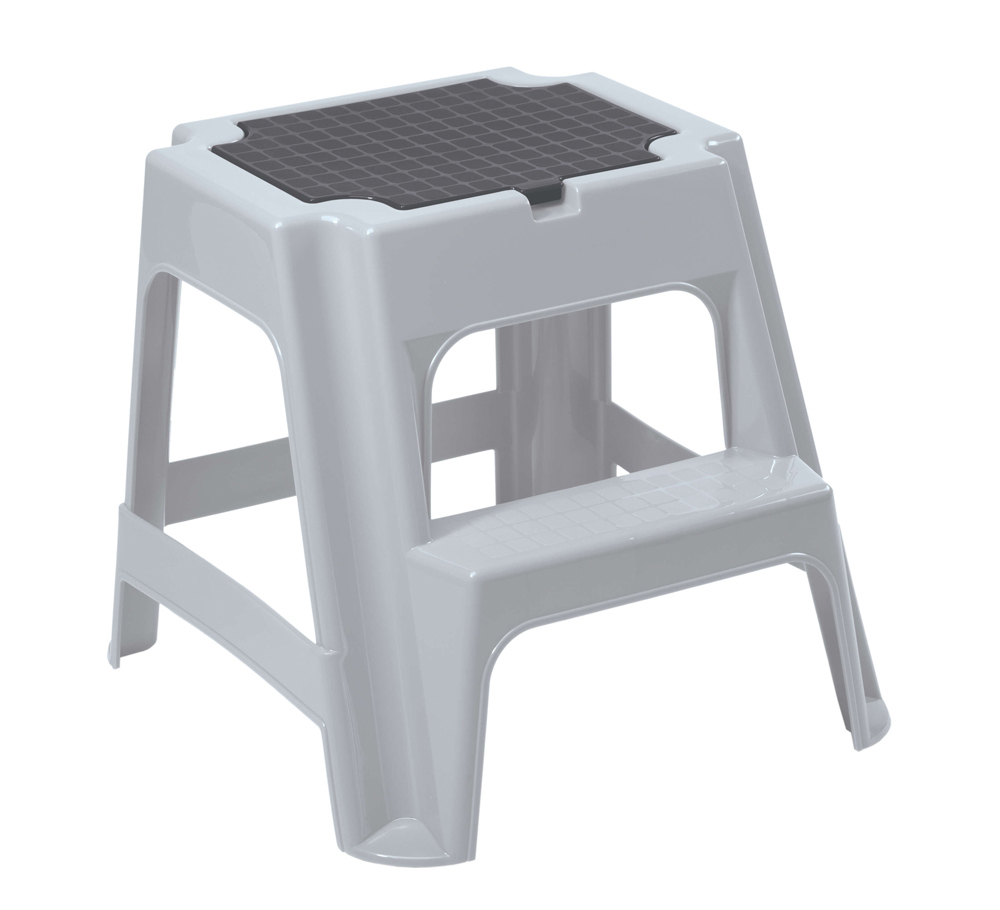 Изображение товара Практичный садовый табурет со ступенькой Бытпласт VOLF 48.6 см разноцветный