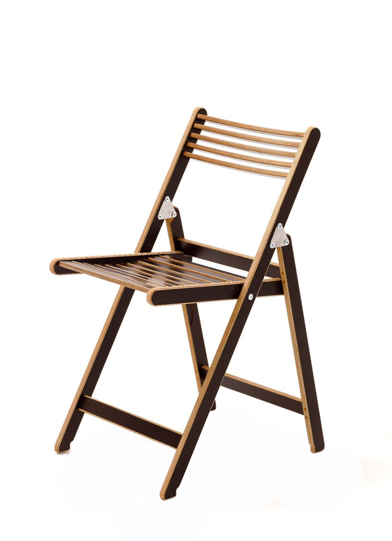 Изображение товара Стул садовый складной Вектор PGC-10.11 44.5 см х 54.5 см х 80 см фанера черный/коричневый