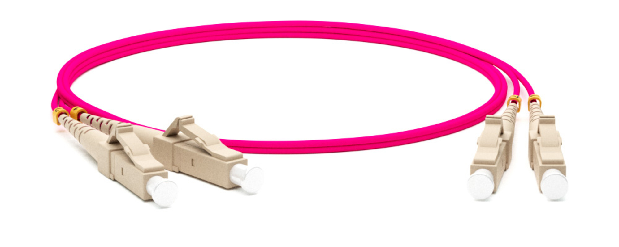 Изображение товара Патч-корд волоконно-оптический Hyperline MM 50/125(OM4) LC-LC duplex 10G/40G LSZH 1 м
