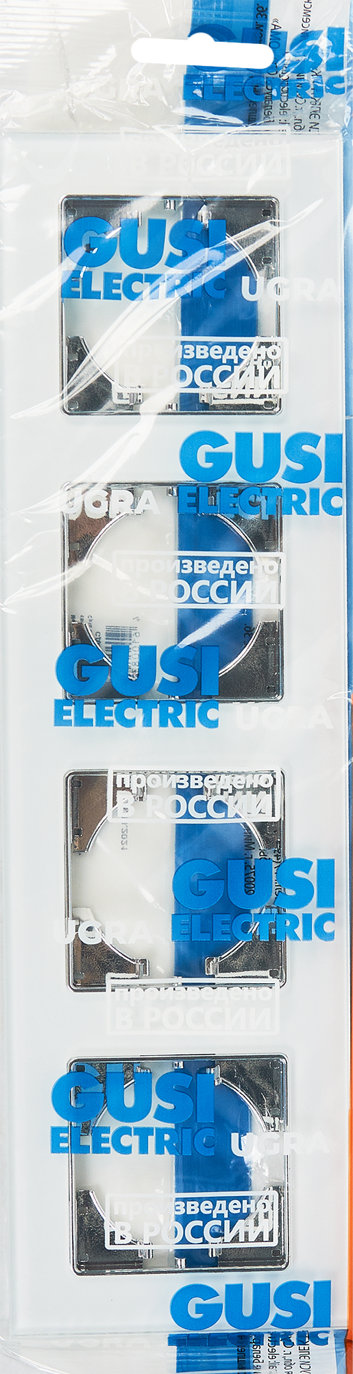 Рамка для розеток и выключателей Gusi Electric Ugra 4 поста цвет белый - 3