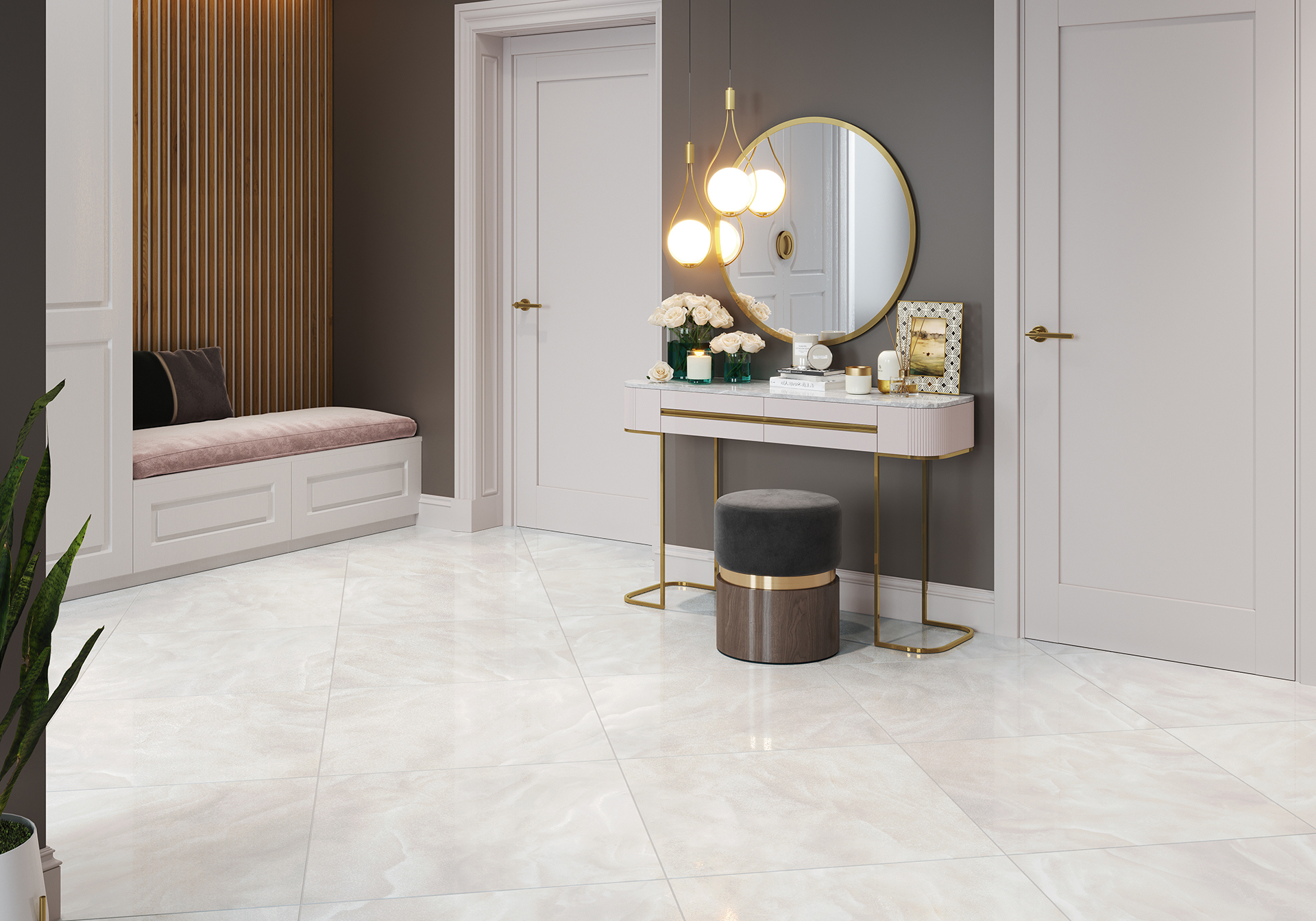Изображение товара Напольная плитка Alma Ceramica Opal GFU57OPL04L 57x57см розовый