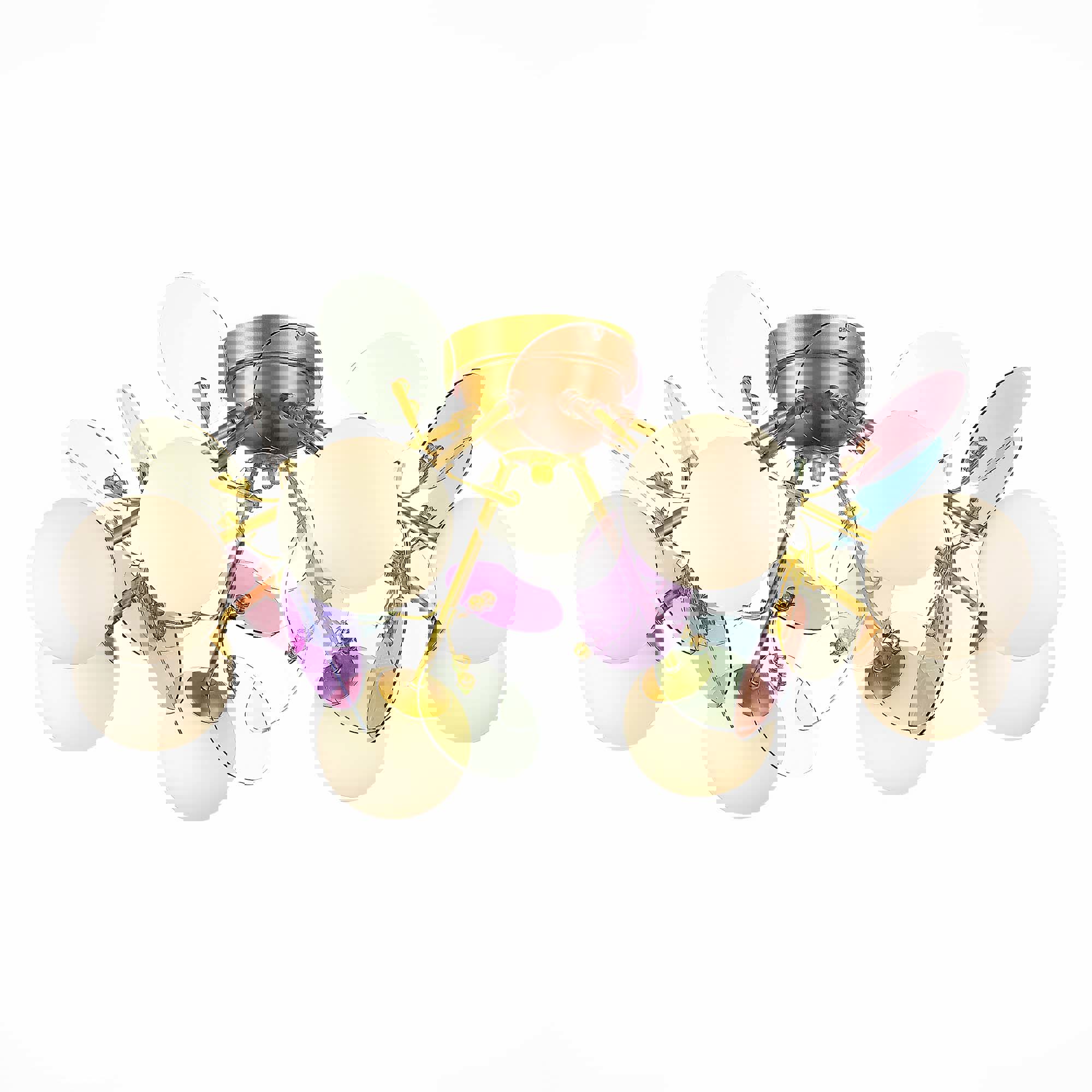 Изображение товара Люстра потолочная светодиодная Evoluce SLE2502-202-08 Vola 14 м² нейтральный белый свет цвет золото