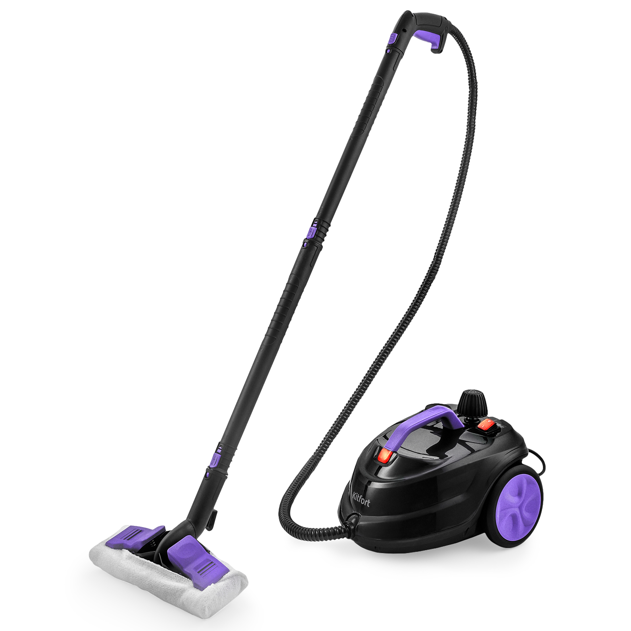 Изображение товара Многофункциональный пароочиститель KITFORT KT-9104-1 5 бар черно-фиолетовый