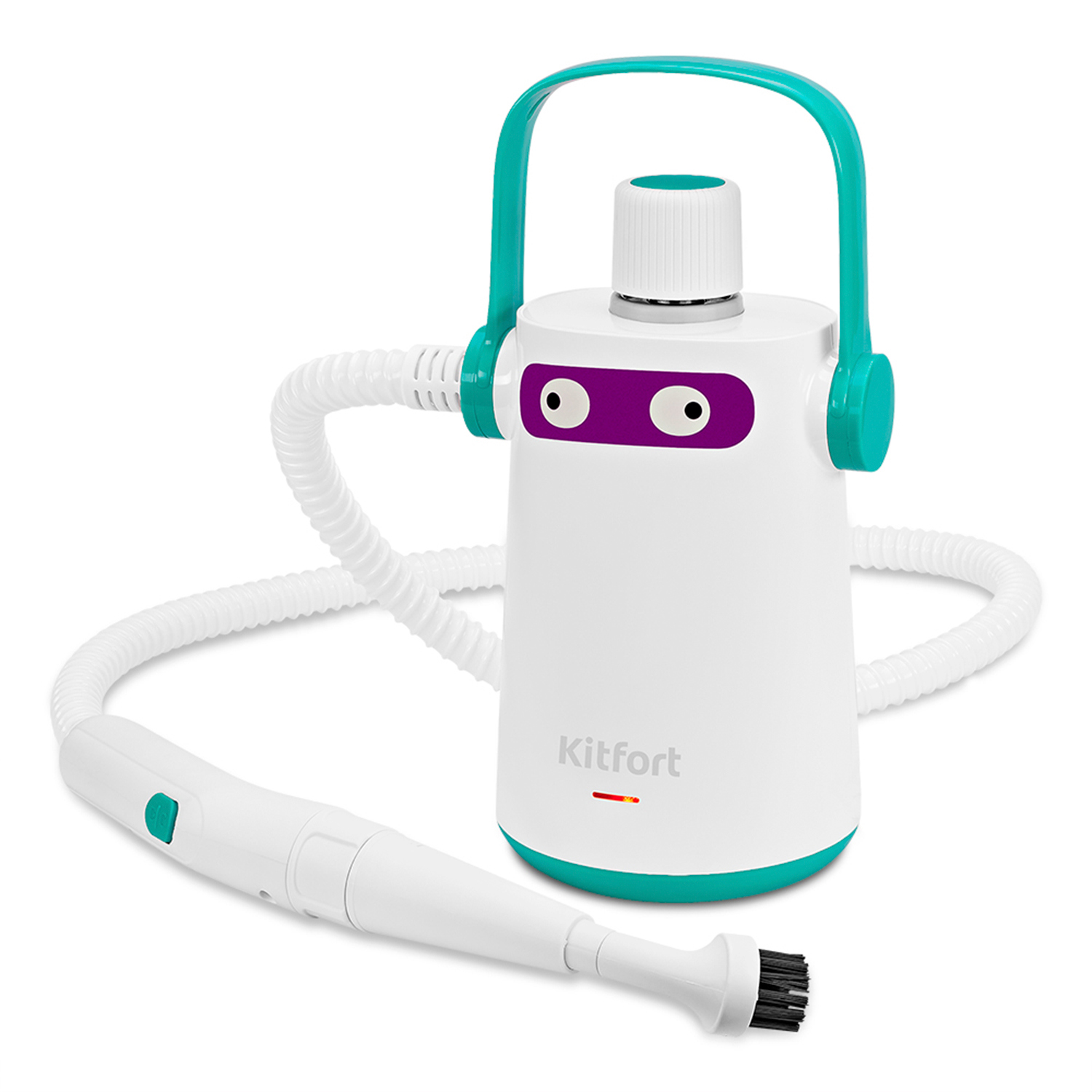 Изображение товара Пароочиститель KITFORT KT-9109 бело-бирюзовый для уборки и глажки