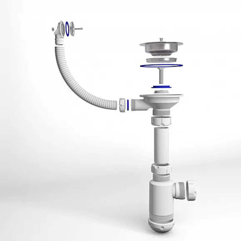 Изображение товара Сифон для мойки Санпласт Grand D90 мм решетка белый СНР 370-11-01