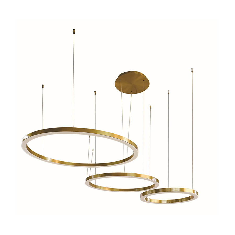 Изображение товара Светильник подвесной светодиодный KINK LIGHT 08253.36PA(3000K) Тор 25 м² нейтральный белый свет цвет золото