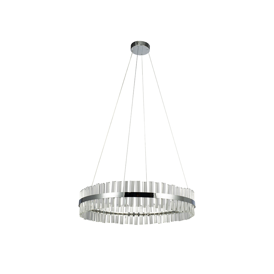 Изображение товара Подвесной светодиодный светильник KINK LIGHT Лира для гостиной 12 м² хром стекло