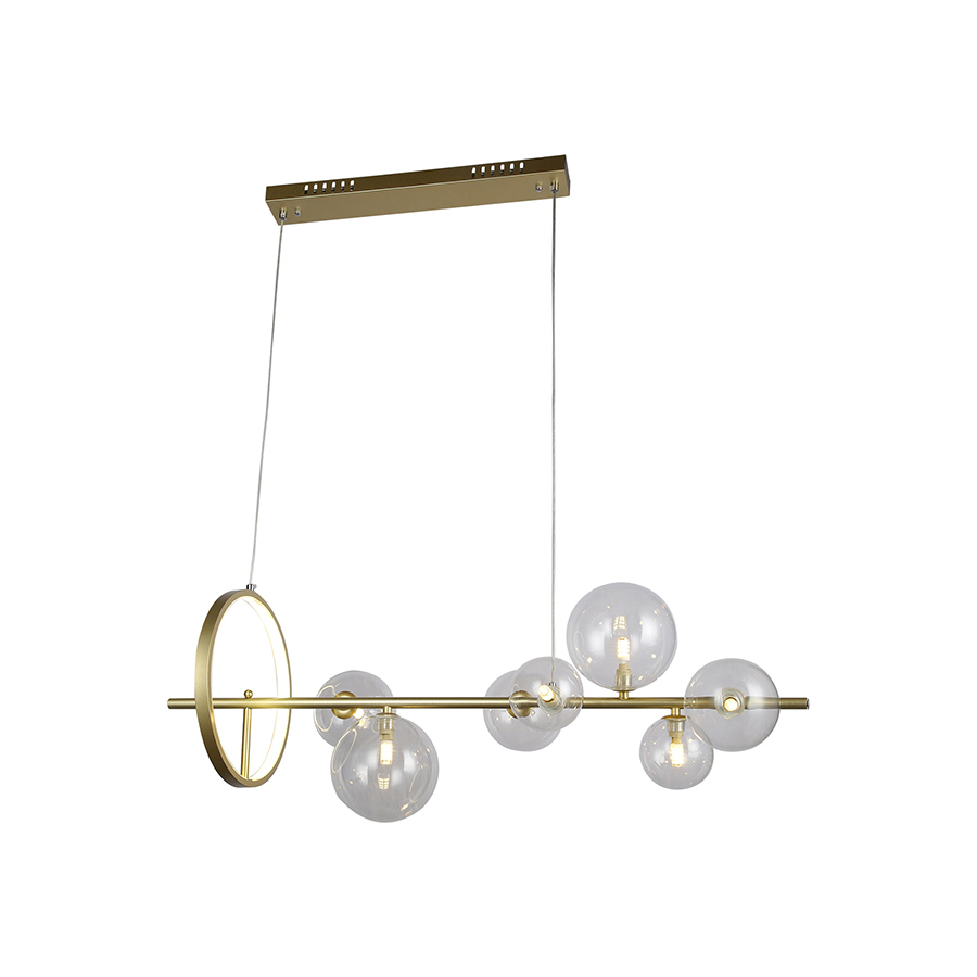 Изображение товара Светильник подвесной светодиодный KINK LIGHT 07608-10.33 Иона 12 м² нейтральный белый свет цвет золото