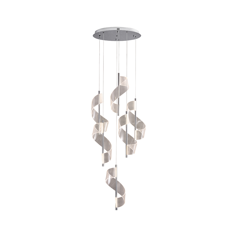 Изображение товара Люстра потолочная LED KINK LIGHT Илина 12 м² хром с акриловым плафоном