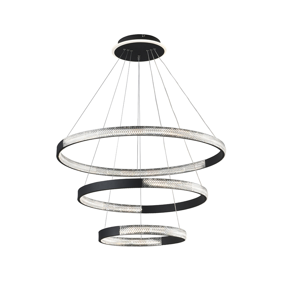 Изображение товара Подвесной светодиодный светильник KINK LIGHT 09430-40+60+80A.19 Далим 12 м² черный современный стил