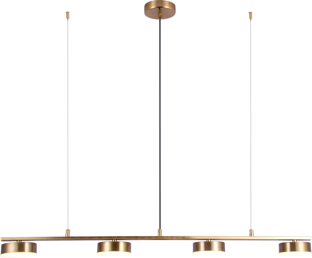 Изображение товара Светильник подвесной светодиодный MYFAR MR1002-4PL Milla 12 м² теплый белый свет цвет золото