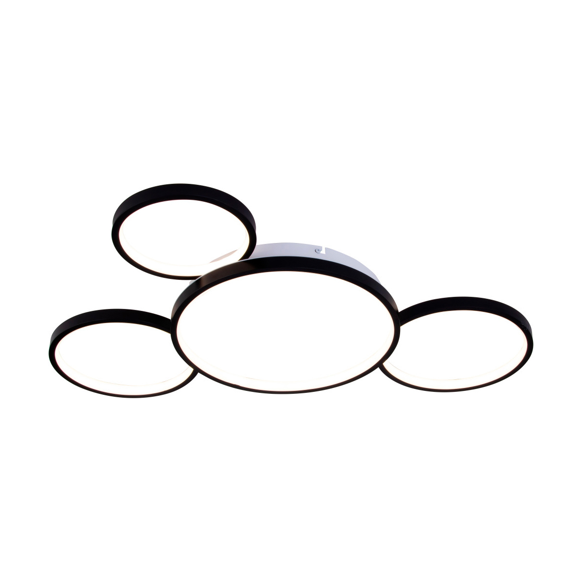 Изображение товара Люстра потолочная MYFAR Emma MR1200-4CL светодиодная черная, 4 плафона, современный дизайн