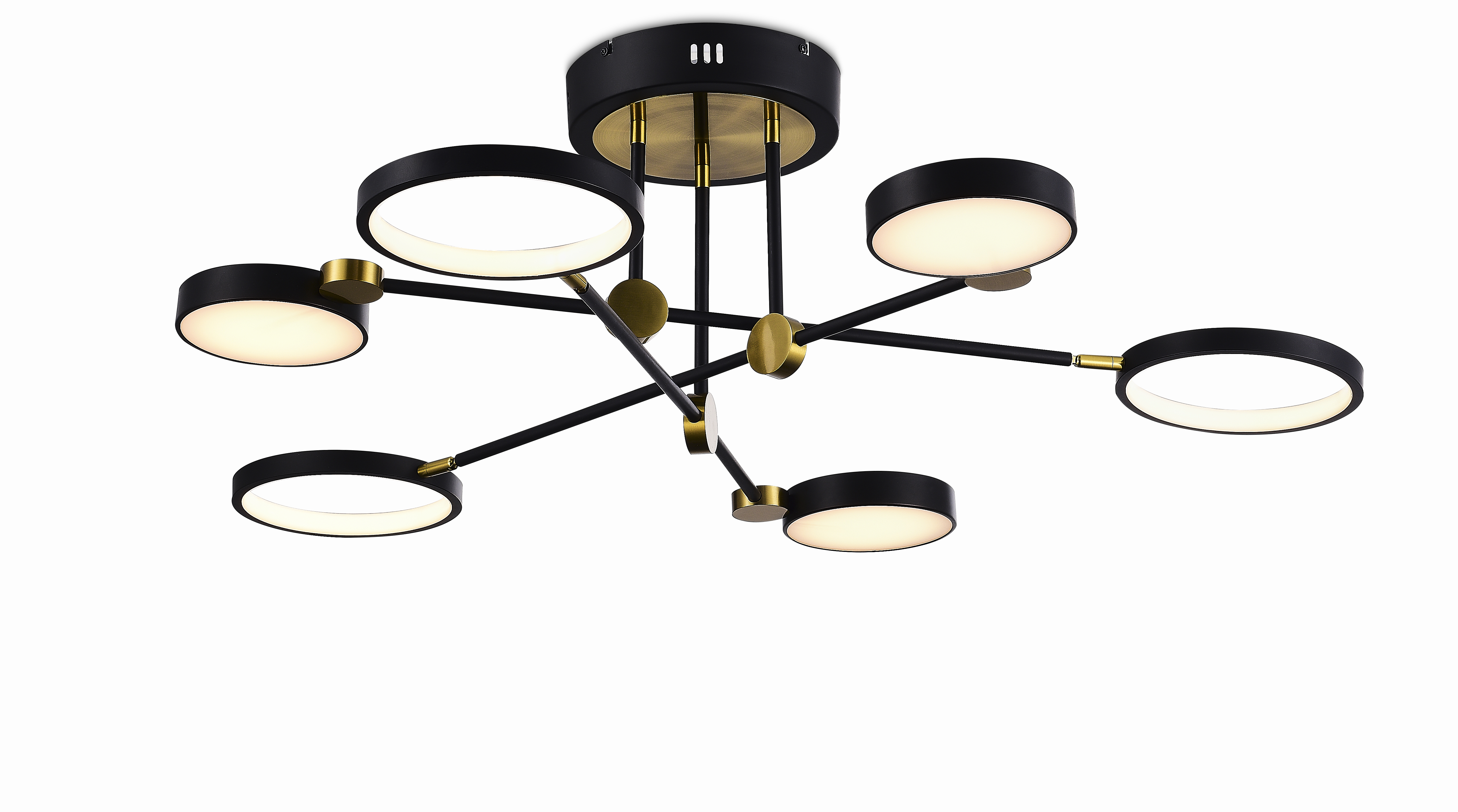 Изображение товара Потолочная люстра MYFAR MR1230-6CL Mandy 14 м² 6 ламп черный золото