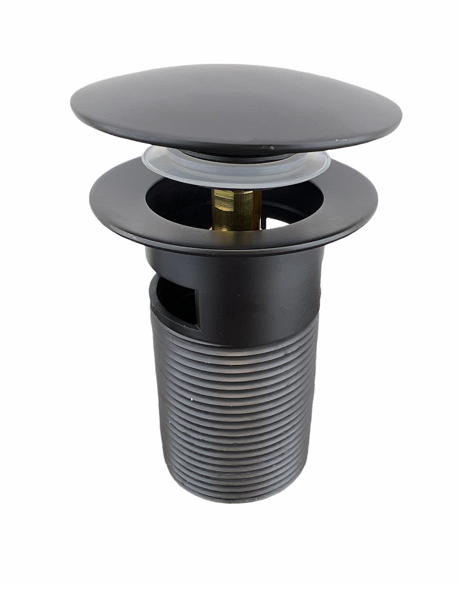 Изображение товара Донный клапан для ванны и душевой кабины OUTE черный матовый 90мм