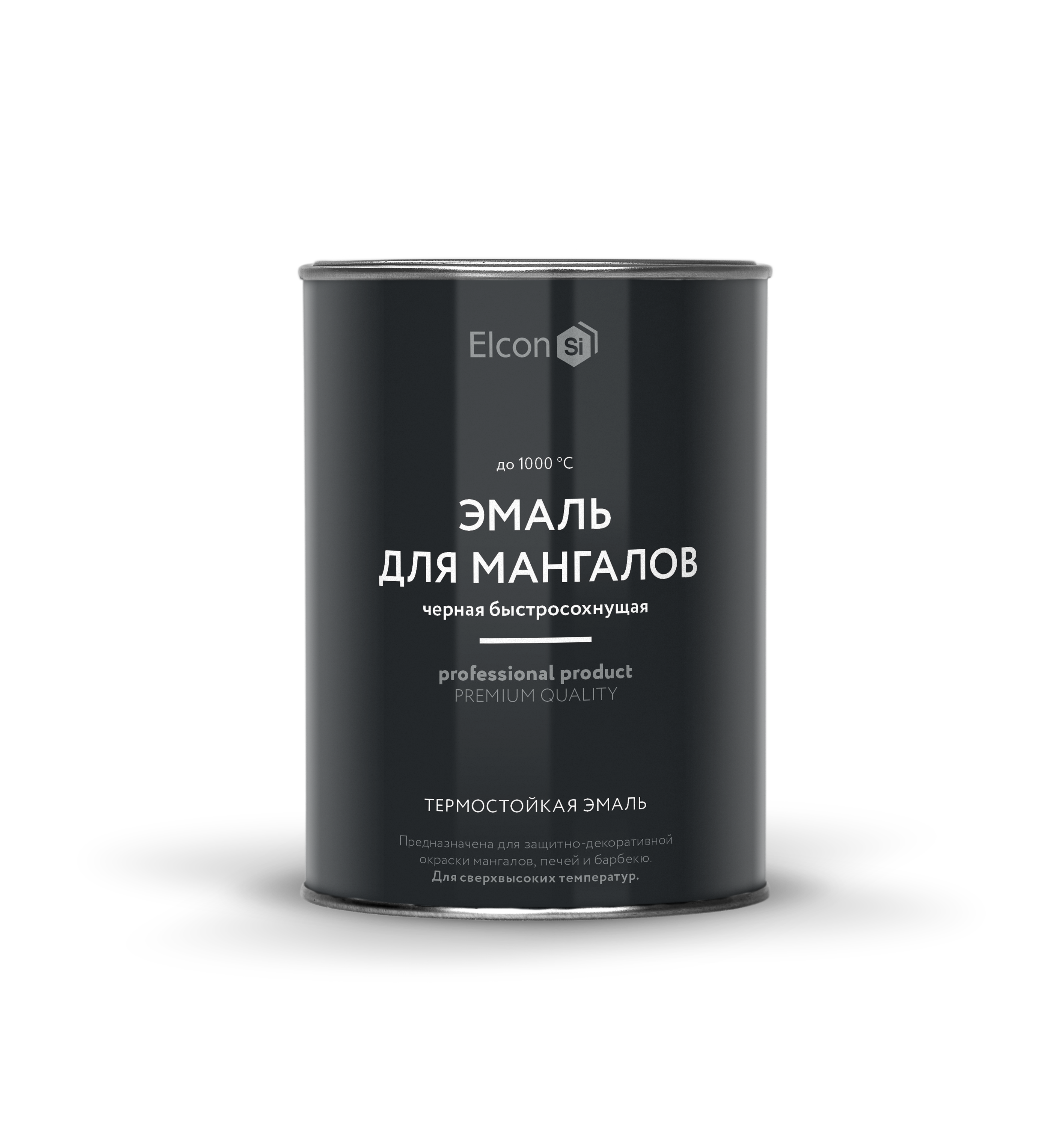 Изображение товара Краска термостойкая ELCON 00-00462674 цвет черный 0.8 кг