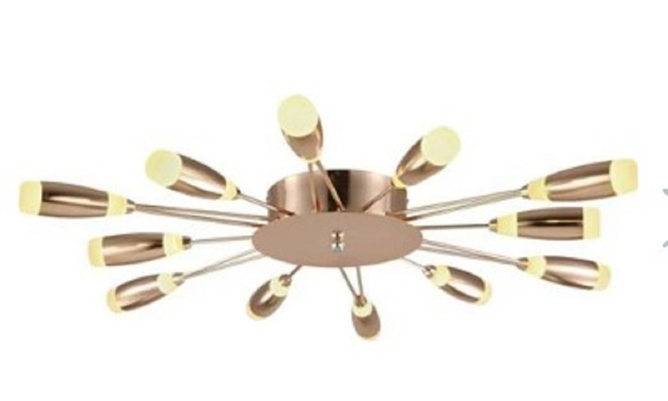 Изображение товара Светильник подвесной светодиодный HOROZ ELECTRIC 62W нейтральный белый медный стиль