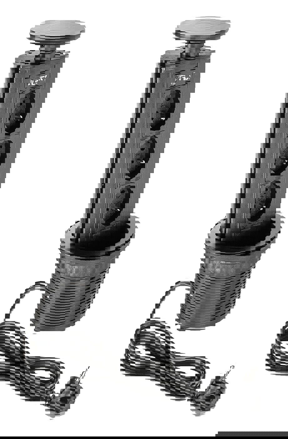 Изображение товара Розетка встраиваемая Gtv 8696 с заземлением цвет черный