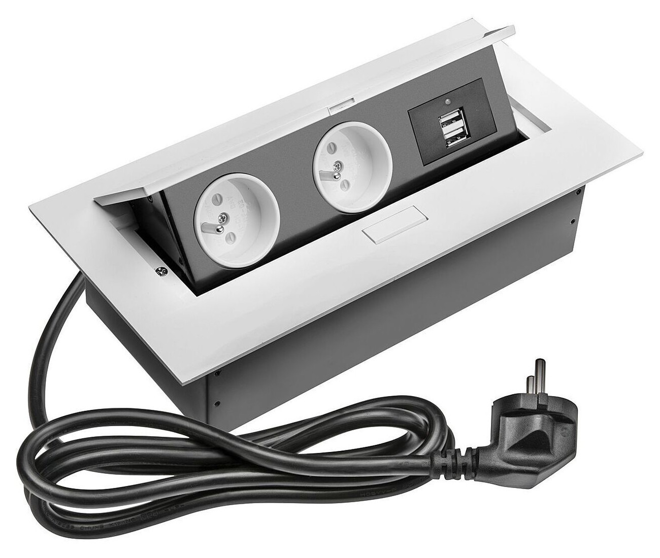 Изображение товара Розетка встраиваемая Gtv с USB A 12071 с заземлением цвет белый Изображение товара Розетка встраиваемая Gtv с USB A 12071 с заземлением цвет белый