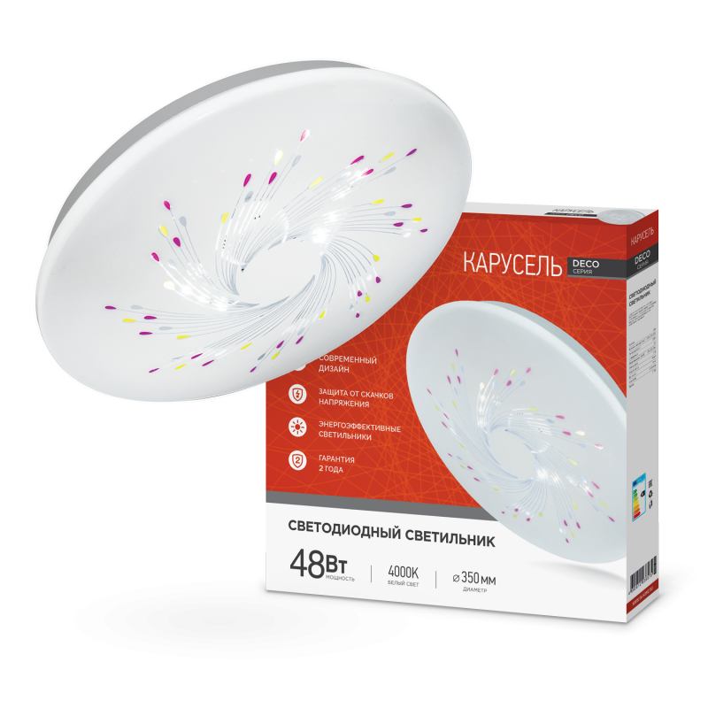 Изображение товара Люстра потолочная светодиодная IN HOME 4690612038575 для помещения 24 м² белый