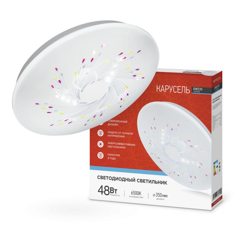 Изображение товара Люстра потолочная светодиодная IN HOME 4690612038582 24 м² холодный белый свет