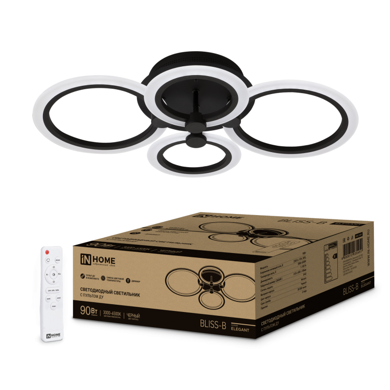 Изображение товара Люстра потолочная светодиодная IN HOME с изменением оттенков белого света