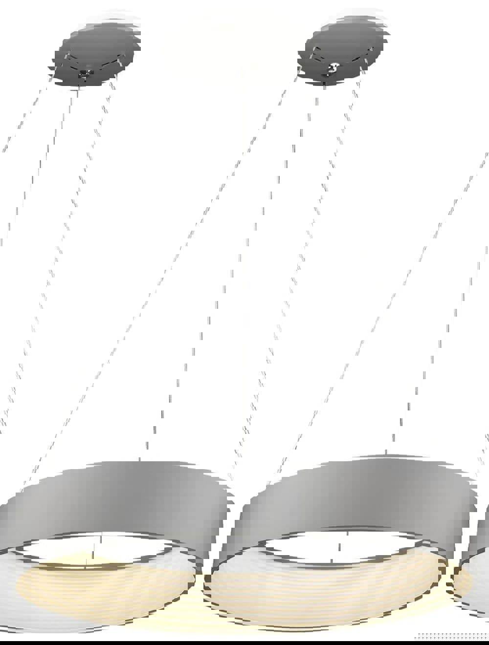 Изображение товара Люстра подвесная светодиодная WERTMARK WE413.01.023 22 м² хай-тек серый пластик