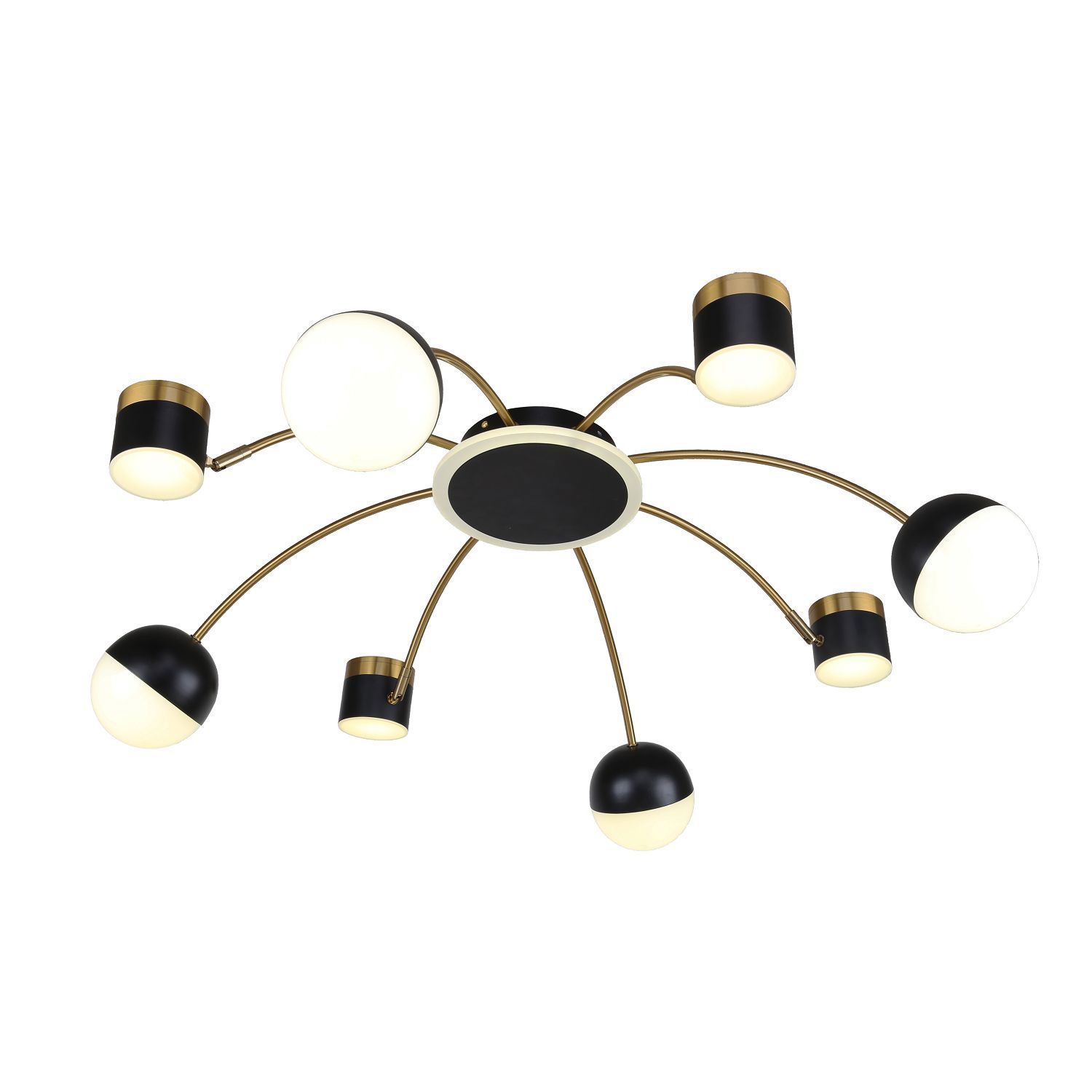 Изображение товара Современная люстра потолочная Favourite 3096-8p 15.7 м² теплый белый свет Черный металлик