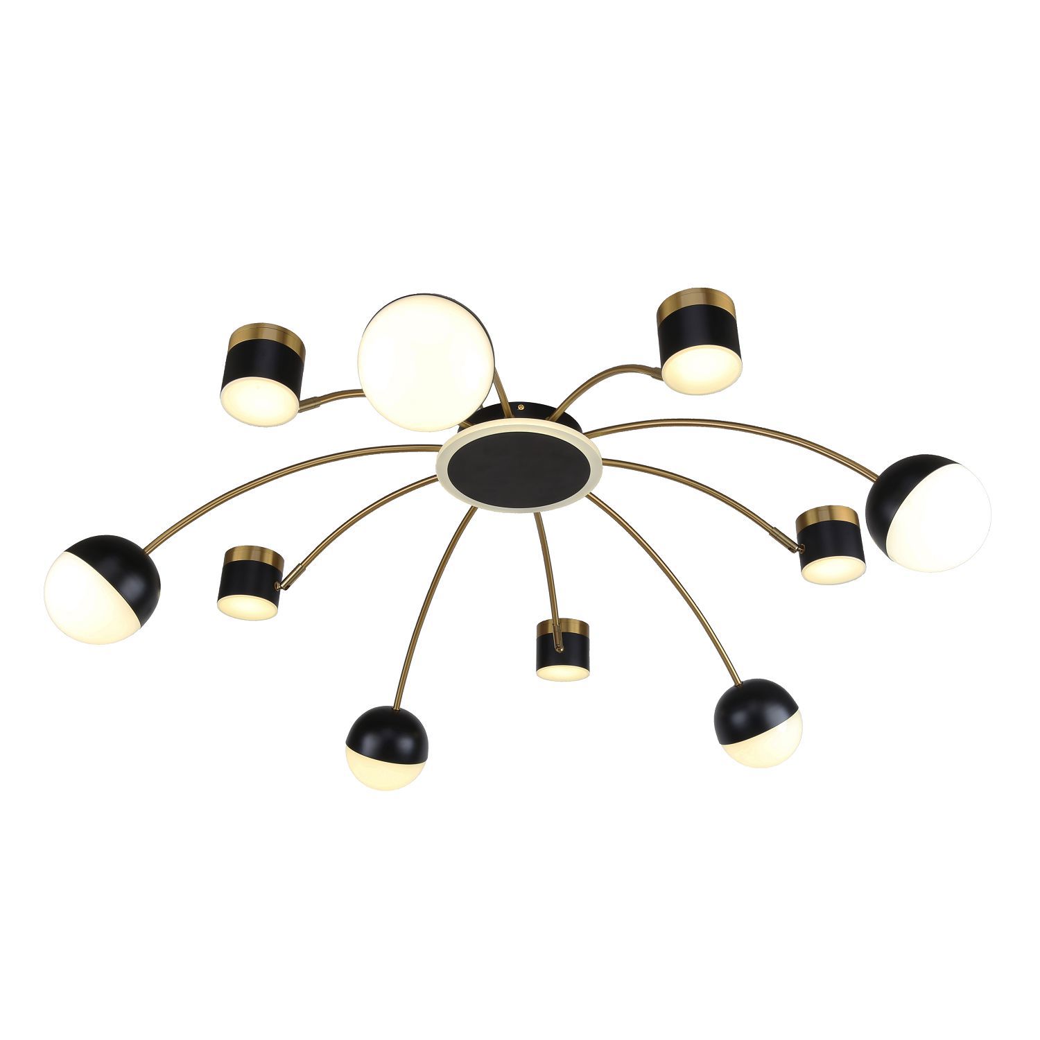 Изображение товара Люстра потолочная светодиодная Favourite 3096-10p 19.3 м² теплый белый черный