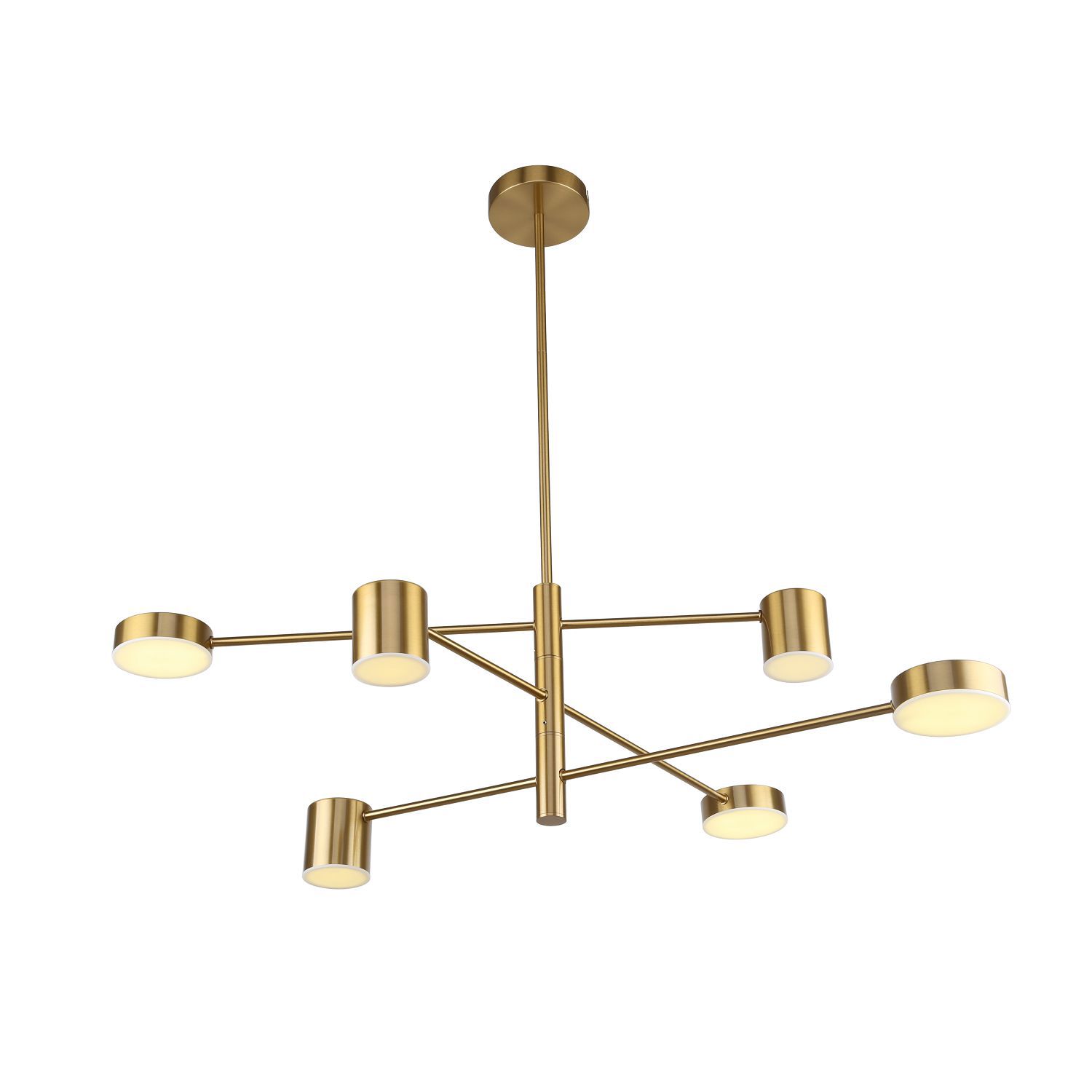 Изображение товара Люстра на штанге Favourite 3093-6p 6.8 м² теплый белый светодиодная с плафонами из стекла