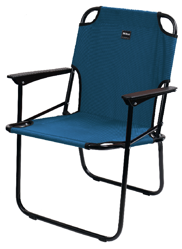 Изображение товара Кресло садовое складное Nika Haushalt КС4 1 с подлокотниками цвет синий Россия