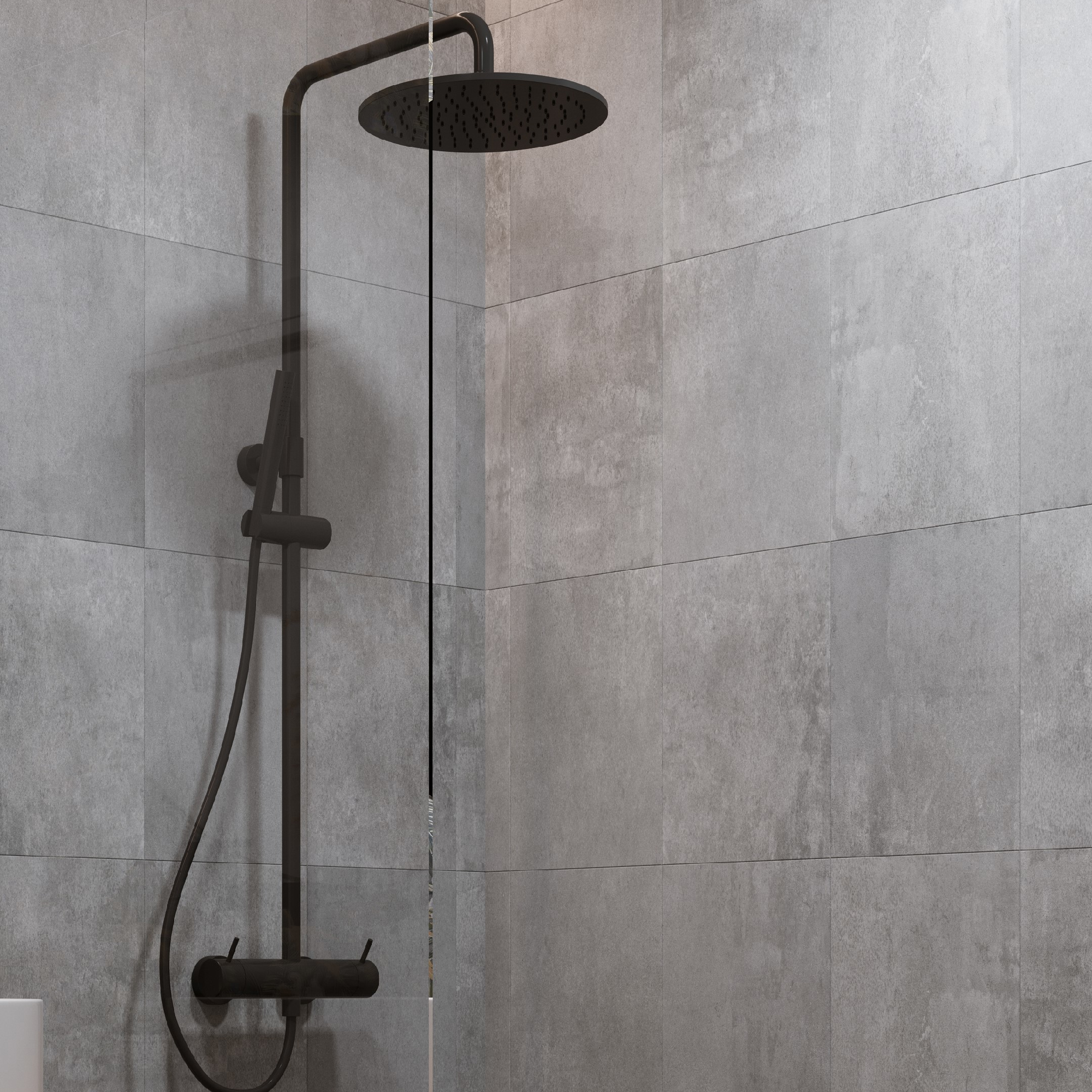 Изображение товара Настенная керамическая плитка Аксима Скандинавия 28х40 см бетон серый