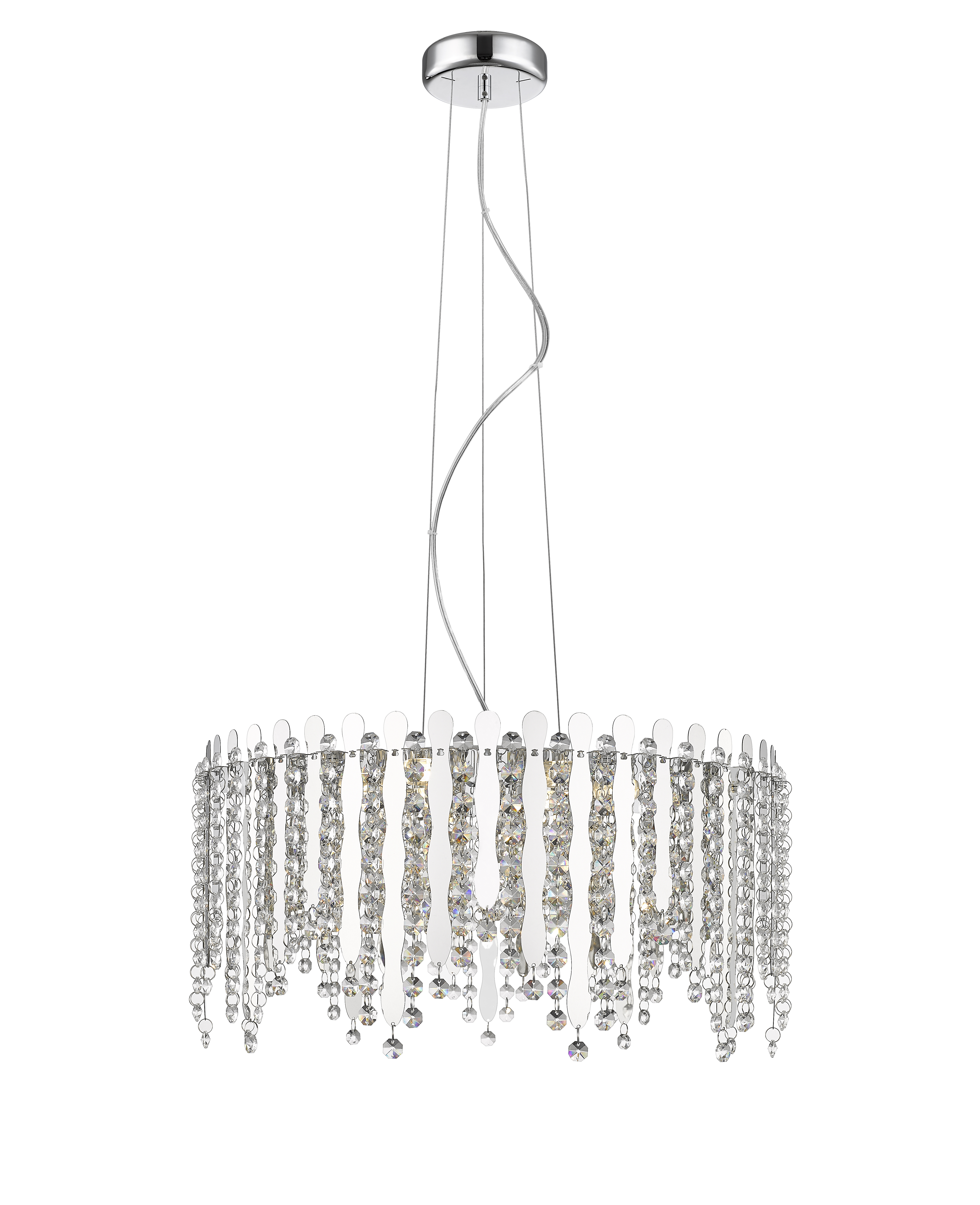 Изображение товара Люстра потолочная светодиодная SIMPLE STORY 5931-6PL3LED Теплый белый хром металл хрусталь